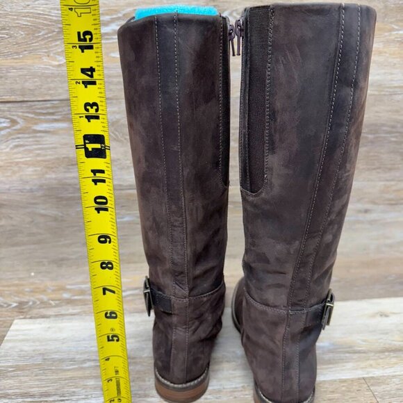 Clarks Camzin Branch Brown Leather Knee High Boots Women's SIze 7 - Picture 3 of 8